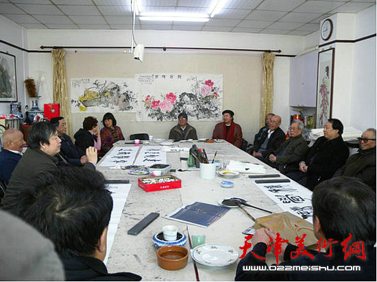 天津师范大学津沽学院与瑞江书画院举办书画交流活动
