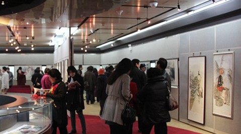 天津女子画院成立10周年国画展现埸