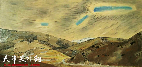 肖育作品:新疆阿尔泰山喀纳斯油画风景写生