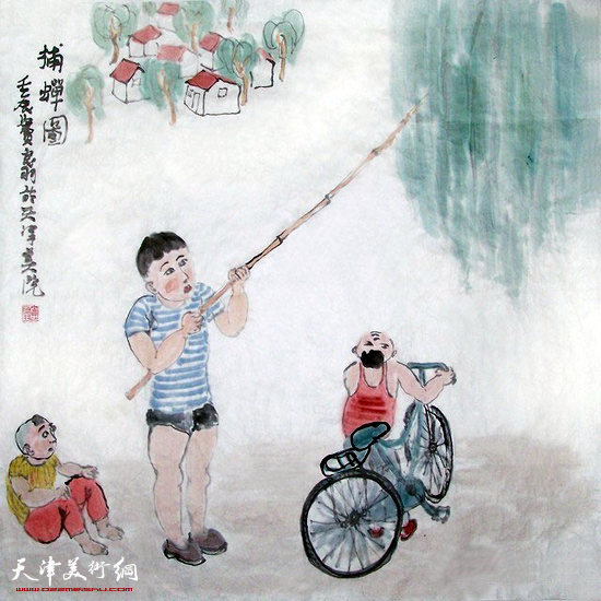 窦良羽水墨:粘知了