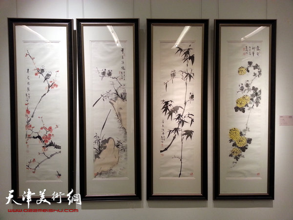 “融古开今—京津画派对话展”4月19日在天津美术馆开展。图为展品。