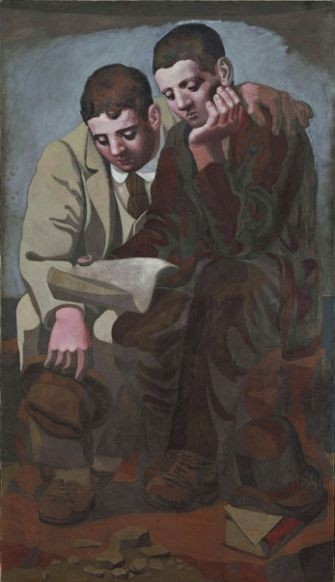 巴勃罗·毕加索《读信》布面油画，184cm×105cm，1921年。毕加索博物馆藏