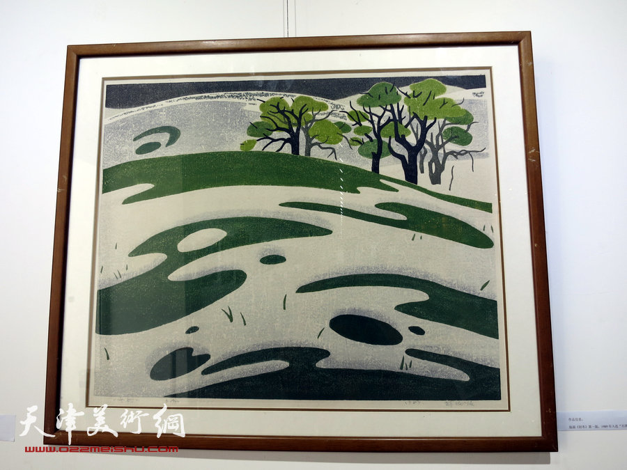 感悟天、地、人—薛福顺绘画艺术作品展在德州开幕，图为展出的薛福顺作品。