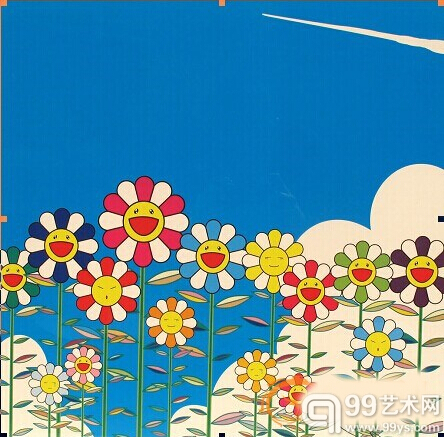 村上隆 《Flower》 52.5cm×52.5cm 版画