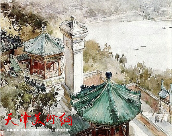 华宜玉：中国顶级女建筑学教授的水彩画