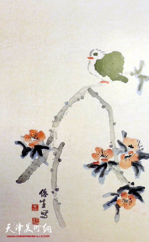 王俊生水墨画:《芳林弄春》