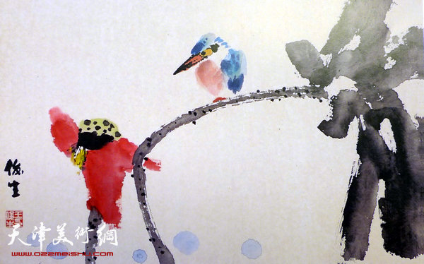 王俊生水墨画:《花 鸟》