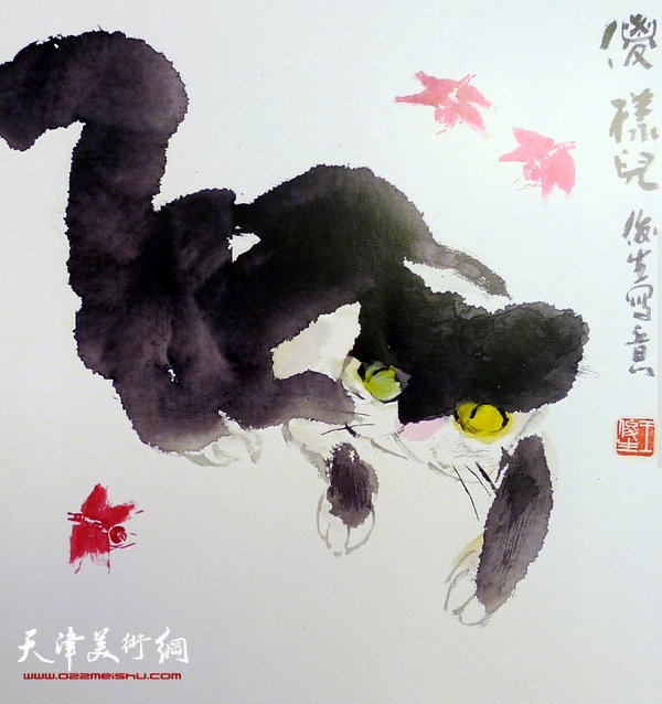 王俊生水墨画:《傻样儿》