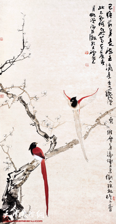 尹沧海作品:《花鸟》