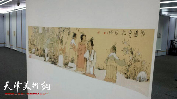 隋牟作品展6月24日在滨海新区开幕,图为展览现场。