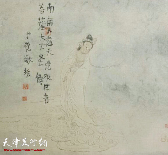 隋牟作品展6月24日在滨海新区开幕,图为展出的隋牟作品。
