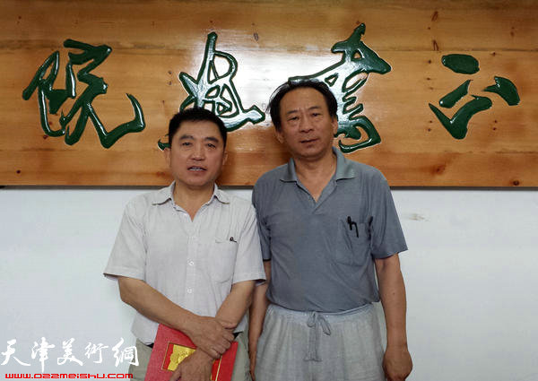 河西美协秘书长、油画家郑爱民、与油画家王文元