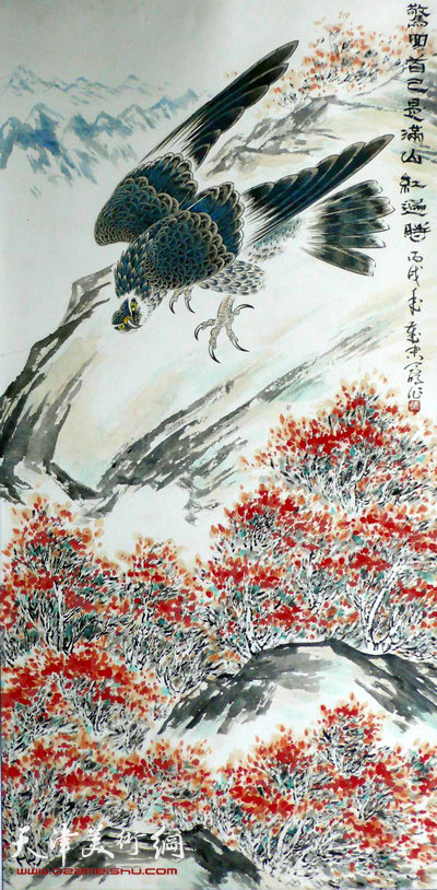 马明作品:《惊回首已是满山红遍时》
