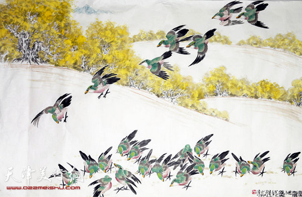 马明作品:《家住大漠》