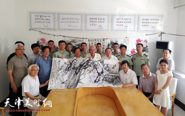 “津门书画慰问子弟兵活动”7月26日在天津武警某部隆重举行
