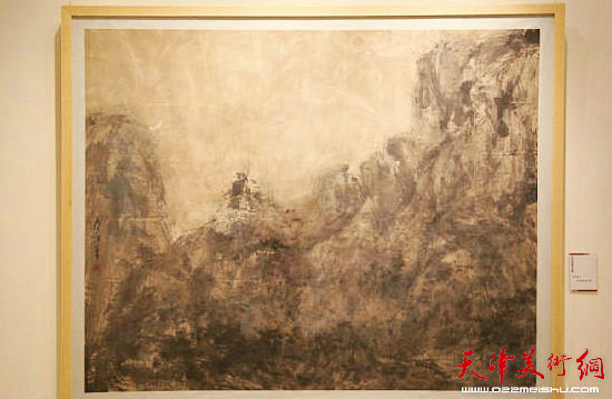 “王学仲书画艺术展”在深圳市关山月美术馆开幕，图为展览作品。