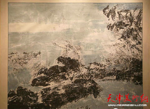 “王学仲书画艺术展”在深圳市关山月美术馆开幕，图为展览作品。