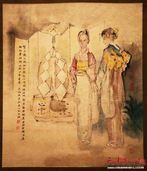 “王学仲书画艺术展”在深圳市关山月美术馆开幕，图为展览作品。