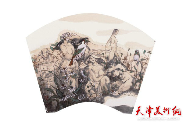 杨沛璋国画人物作品亮相“金品·中国津派水墨名家精品展”