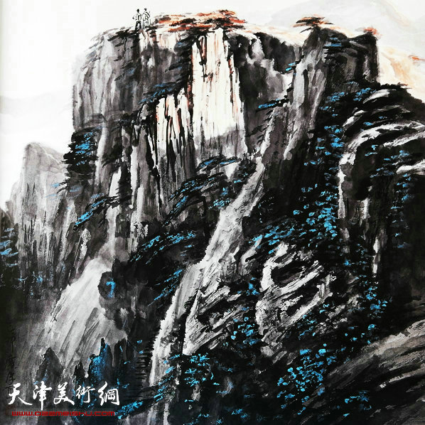 姚广厚山水作品《山登绝顶我为峰》