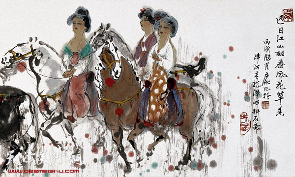 庄征作品：迟日江山丽 春风花草香（局部）