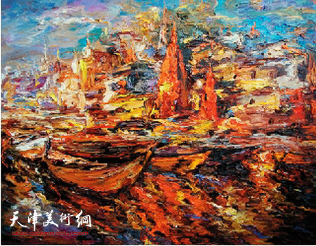 罗卫民 恒河 90×120cm 布面油画