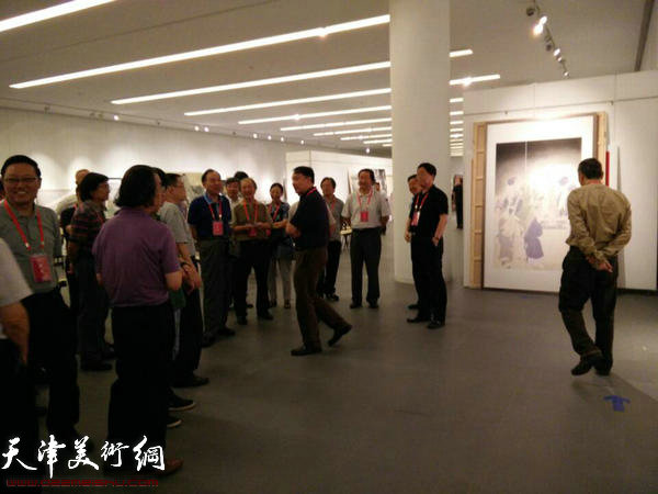 第十二届全国美展中国画展区复评工作会现场。