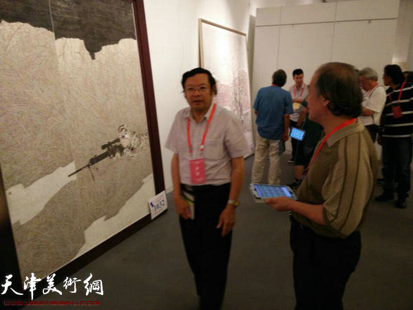 第十二届全国美展中国画展区复评工作会现场。