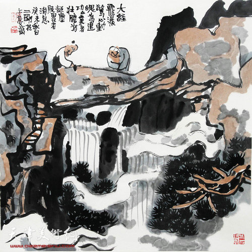 刘二刚画作：《大壑飞瀑》