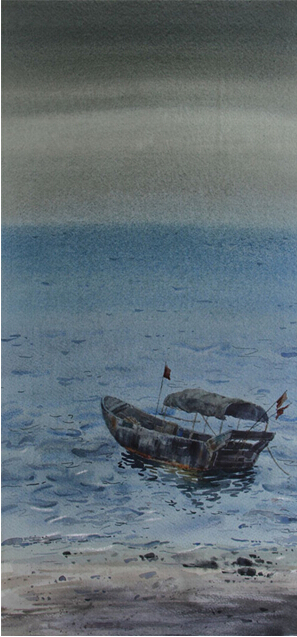 张威【远方】2013，尺寸：35x76cm