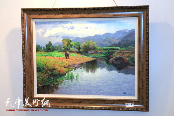 天津知名油画家新作品在中惠团泊湾展出，图为画展展出的张礼军作品