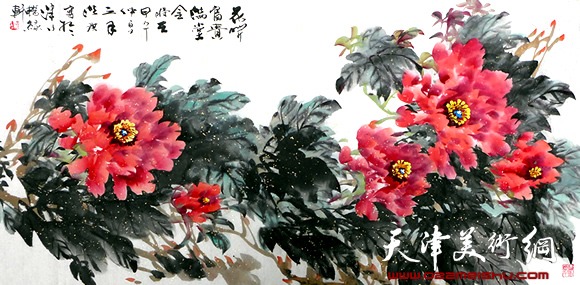 温洪琪作品《花开富贵满堂会》