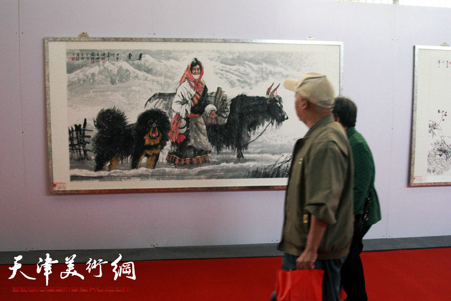 天津当代中国画名家合作巨制经典作品展亮相民博会