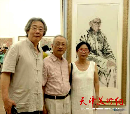 和张京生王元珍老师在2014美展上