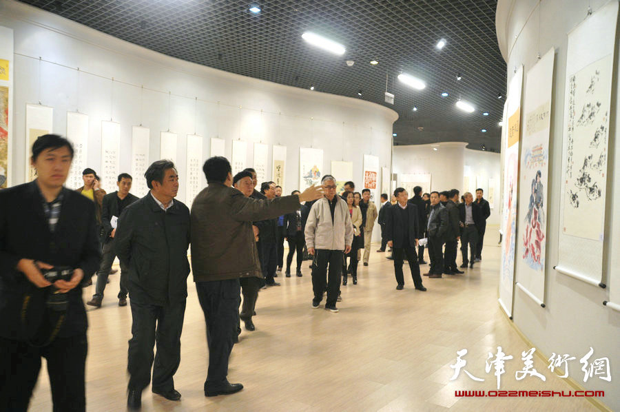 濠上观鱼—中华鱼文画书法绘画展在滨海新区开展