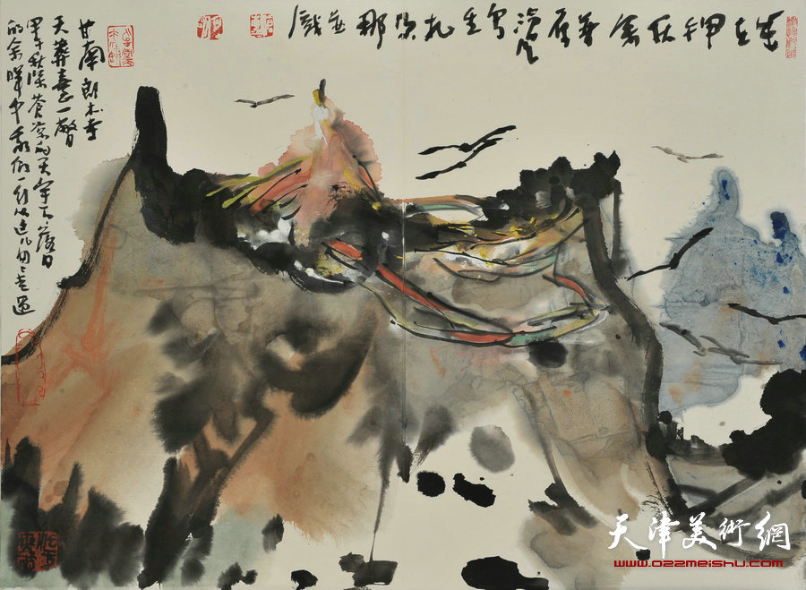 尹沧海笔下的甘南写生作品。