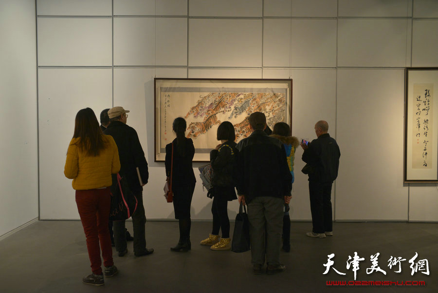 风云壮观—中国书画收藏精品展在天津美术馆开展，图为展览现场。