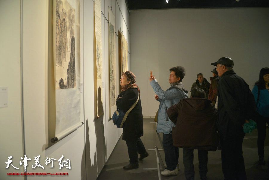 风云壮观—中国书画收藏精品展在天津美术馆开展，图为展览现场。