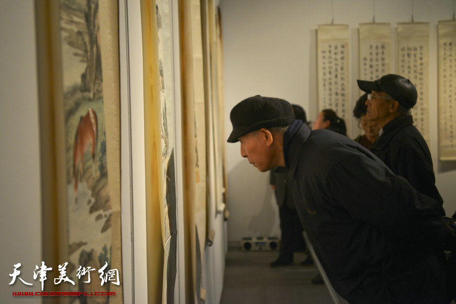 风云壮观—中国书画收藏精品展在天津美术馆开展，图为展览现场。