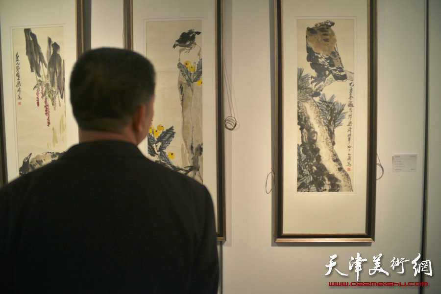 风云壮观—中国书画收藏精品展在天津美术馆开展，图为展览现场。