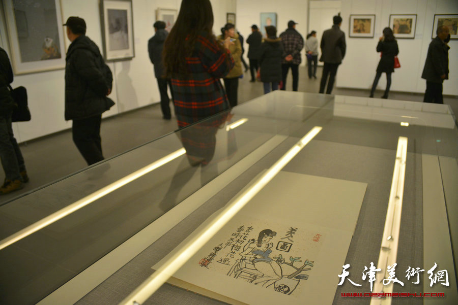 风云壮观—中国书画收藏精品展在天津美术馆开展，图为展览现场。