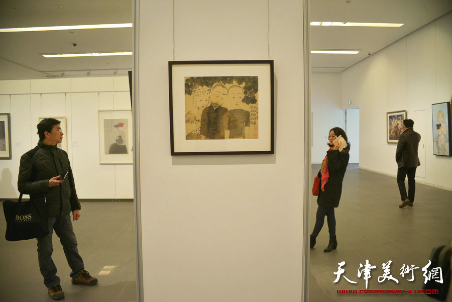 风云壮观—中国书画收藏精品展在天津美术馆开展，图为展览现场。