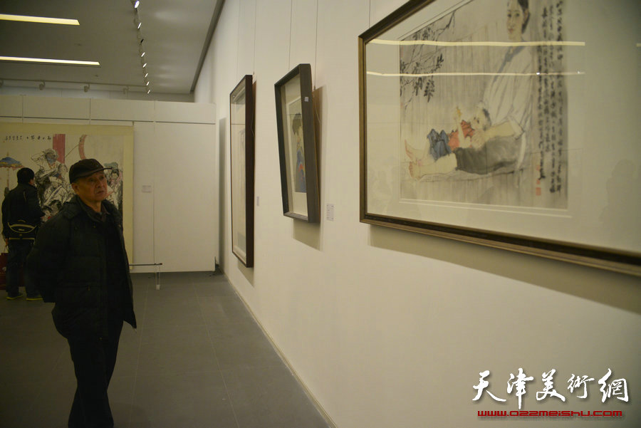 风云壮观—中国书画收藏精品展在天津美术馆开展，图为展览现场。