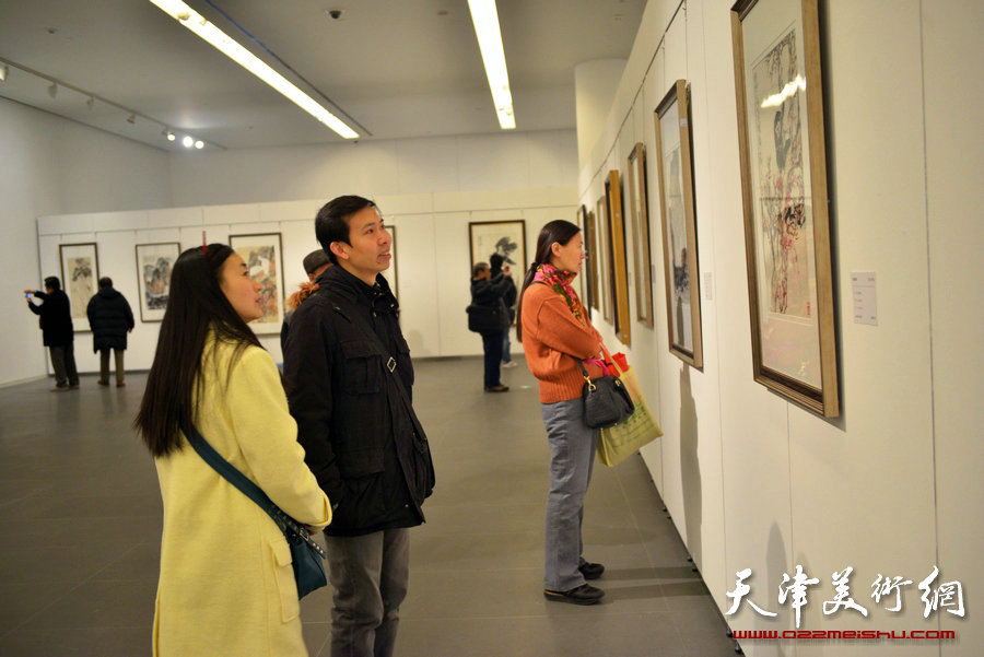 风云壮观—中国书画收藏精品展在天津美术馆开展，图为展览现场。