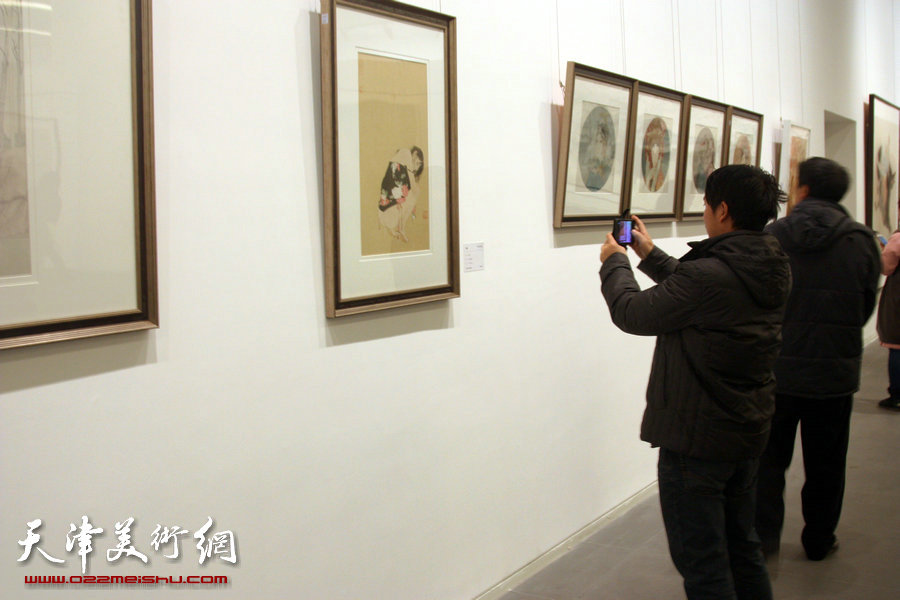 风云壮观—中国书画收藏精品展在天津美术馆开展，图为展览现场。