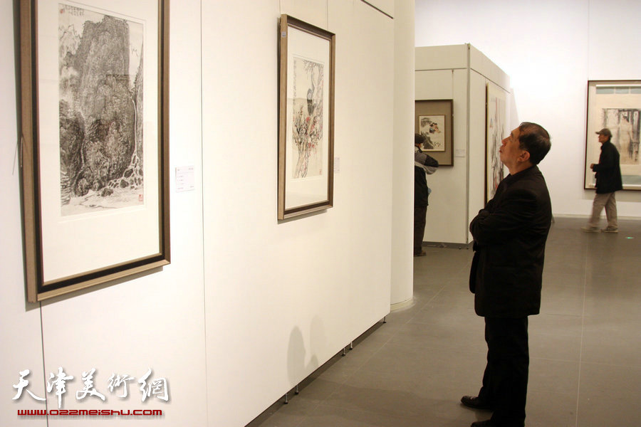 风云壮观—中国书画收藏精品展在天津美术馆开展，图为展览现场。