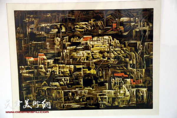 王胜红版画展展出的作品。