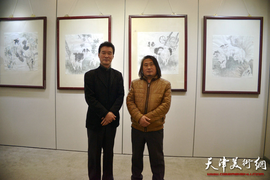 陈之海、孙富泉中国画展在天津图书大厦开展，