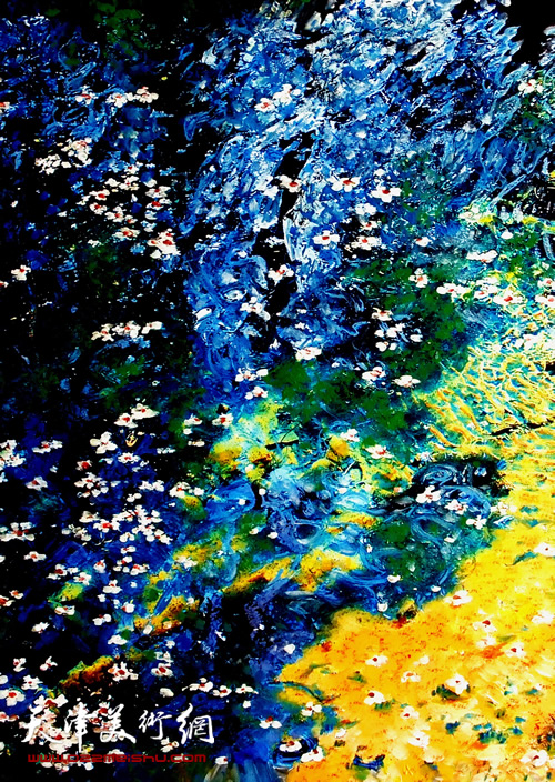 霍然油画作品《春水谣》
