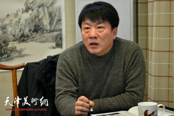 青年画家何宁山水画研讨会2月7日举行，图为高原春。